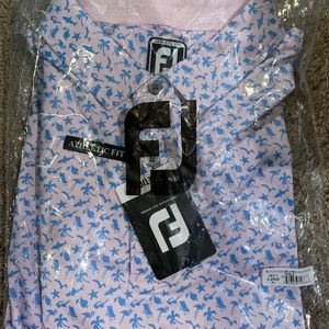 New FootJoy Beach Print Lisle Athletic Fit XL men’s golf polo